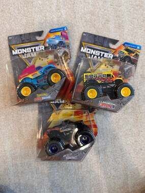Monster Jam 1:64 Series 44 Lot of 3: Classroom Crusher, Bailey Circuit, Wild Sid